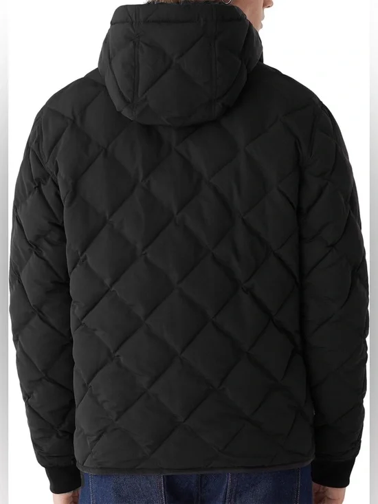 Frank & Oak Men's Skyline Reversible Hooded Quilted Black Puffer Jacket - Picture 2 of 16